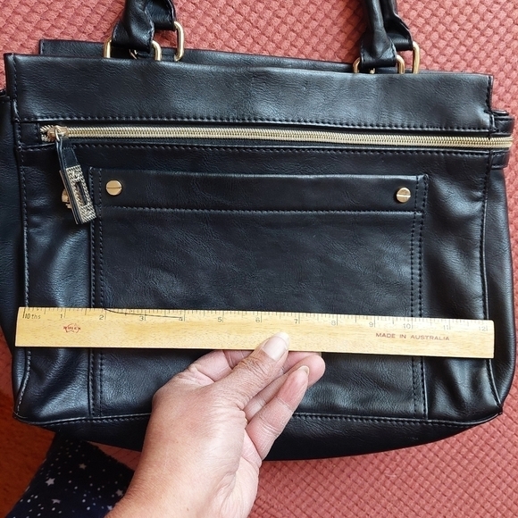 Kenneth Cole Reaction Black Synthetic Satchel Bag - Picture 15 of 16